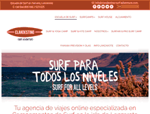 Tablet Screenshot of clandestino-surf-adventure.com